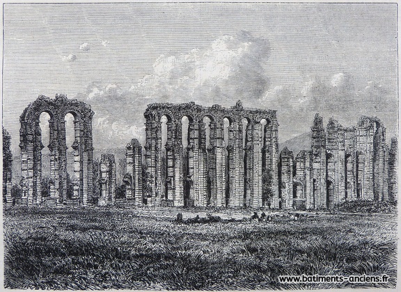 Ruines de l'aqueduc romain à Mérida