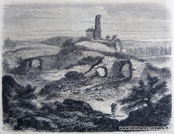 Ruines du château de Montaigu à Mercurey