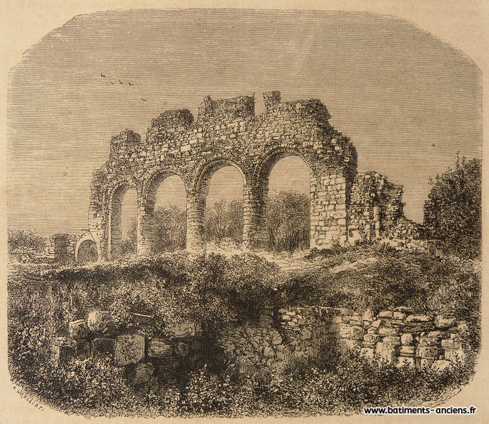 Ruines de la cathédrale de Hamar en Norvège. Cette cathédrale fut construite dans le style roman au XIIe siècle, puis convertie en style gothique ultérieurement. Détruite au XVIe siècle, il n'en reste qu'un pan de mur avec quelques arcades. La gravure nous la présente sous la forme d'une ruine romantique partiellement envahie par la végétation. P1280041.jpg