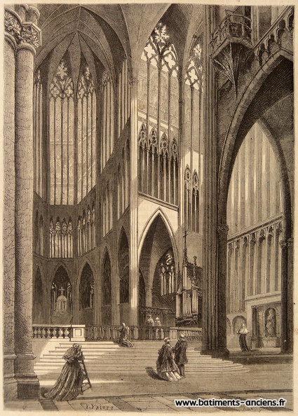 Vue intérieure de le cathédrale de Metz