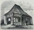 Gravure : Porche en bois de l'église de Bosc-Bordel