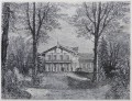Gravure : Chalet du bois de Boulogne où est mort Lamartine