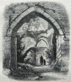 Gravure : Ruine de l'église Toussaint à Angers