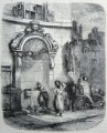 Gravure : Fontaine Childebert à Paris