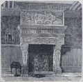Gravure : Cheminée du château de Launay