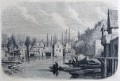 Gravure : Le quartier des tanneurs au Mans