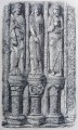 Gravure : Sculptures du porche sud de la cathédrale de Bourges