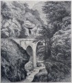 Gravure : Le pont du Hourat