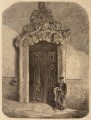 Gravure : Porte de la sacristie du couvent d'Alcobaça