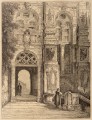 Gravure : Façade Frédéric IV du château d'Heidelberg