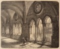 Gravure : Le cloître du roi Diniz au couvent d'Alcobaça