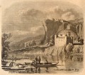 Gravure : Le château de la Caze