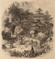 Gravure : Ruines à l'abbaye de Battle
