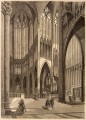 Gravure : Vue intérieure de le cathédrale de Metz