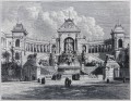 Gravure : Marseille, palais Longchamp