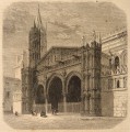 Gravure : Le portail latéral de la cathédrale de Palerme